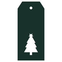Christmas Tree Rectangle Gift Tags: Pack of 10