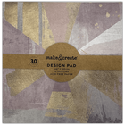 Grey and Gold Abstract Design Pad: 6 x 6 Inches image number 1