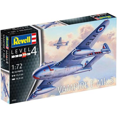 Revell Vampire F Mk-3 Model Kit image number 1