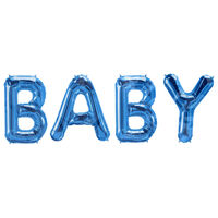 Air-Filled Blue Baby Foil Balloon