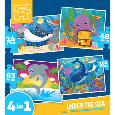 Under the Sea 4-in-1 Jigsaw Puzzle Set image number 1