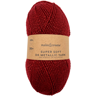 Super Soft DK Yarn: Burgundy 100g image number 1