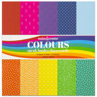 Bright Colours Design Pad: 6 x 6 Inches image number 1