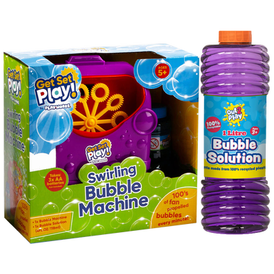 PlayWorks Get Set Play! Bubble Machine and 1L Solution Bundle: Assorted image number 2