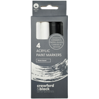 Crawford & Black Acrylic Paint Markers: Pack of 4 image number 1