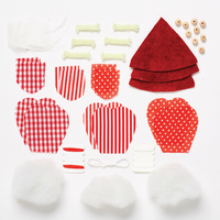 Red Santa Trio Fabric Kit