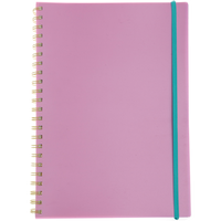 A4 Wiro Pink Pastel Notebook