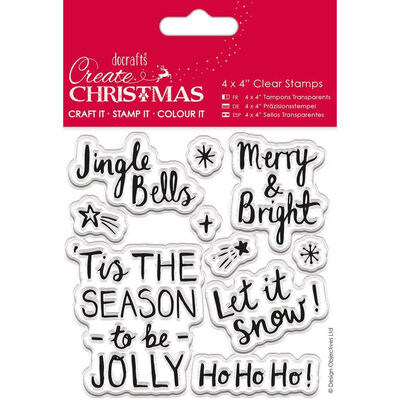 Christmas Contemporary Sentiments Clear Stamps image number 1