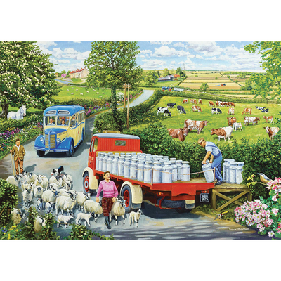 A Country Bus Route by Trevor Mitchell 1000 Piece Jigsaw Puzzle image number 2