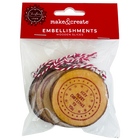 Christmas Wooden Slices Hanging Embellishments: Pack of 4 image number 1