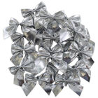 Silver Ribbon Bows: Pack of 24 image number 1