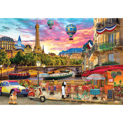 Paris Scene at Sunset 1000 Piece Jigsaw Puzzle image number 2