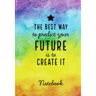 A4 Casebound Predict Your Future Plain Notebook image number 1