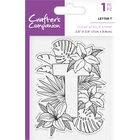 Crafters Companion Clear Acrylic Stamp - Floral Letter T image number 1