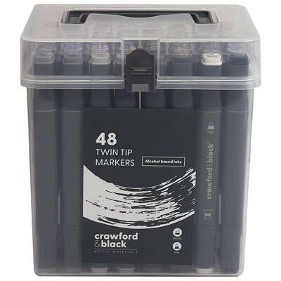 Crawford & Black Twin Tip Markers: Pack of 48 image number 1