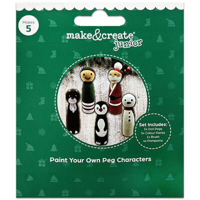 Paint Your Own Christmas Peg Characters image number 1