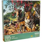 Tiger Sanctuary & Summer Stream 1000 Piece Jigsaw Puzzle with Portapuzzle Standard Jigsaw Accessory Bundle image number 3