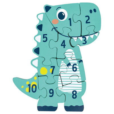 Dex the Dino Wooden Jigsaw Puzzle image number 1