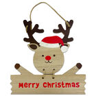 Wooden Christmas Reindeer Hanging Sign image number 1