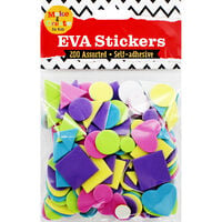 Assorted Adhesive EVA Shapes: Pack of 200