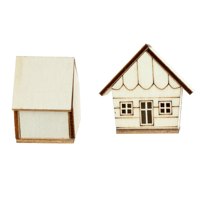 Christmas Wooden Houses Embellishments: Pack of 2 image number 2