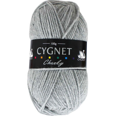 Cygnet Chunky Light Grey Yarn: 100g image number 1