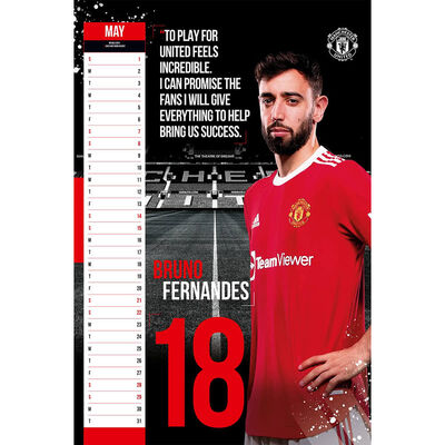 A3 Official Manchester United 2022 Calendar image number 2