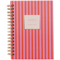 A6 Wiro Pink and Red Stripes Notebook