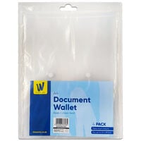 A4 Clear Document Wallet: Pack of 4