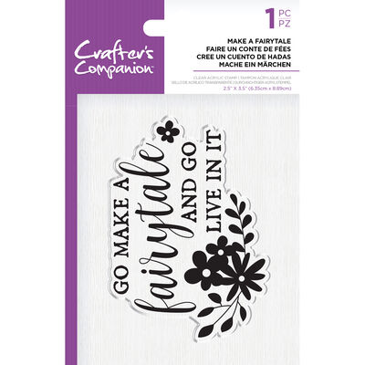 Crafters Companion Clear Acrylic Stamp - Make a Fairytale image number 1
