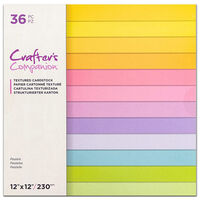 Crafters Companion Textured Pastels Cardstock Pad: Pack of 36