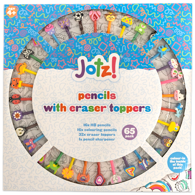 Jotz! Colouring Pencils & Eraser Toppers: Pack of 32 image number 1