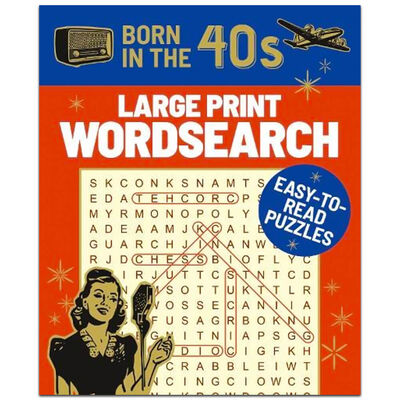 Born in the 40s Large Print Wordsearch image number 1