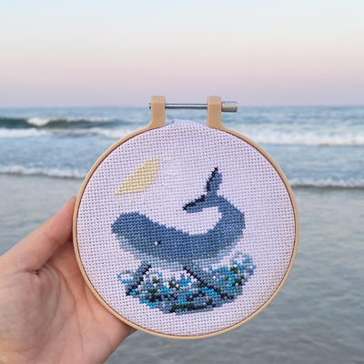 Simply Make: Whale Cross Stitch Craft Kit image number 3
