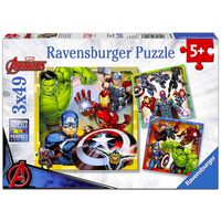 Avengers 3 x 49 Piece Jigsaw Puzzles