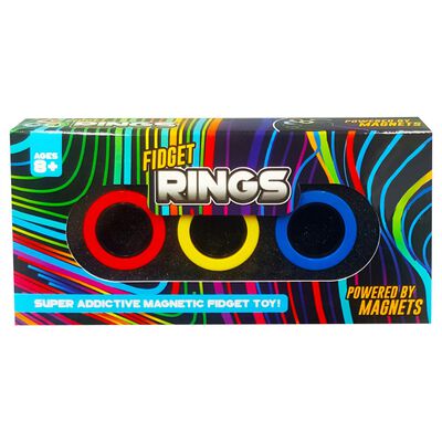 Magnetic Fidget Rings Pack of 3 Assorted & Fidget Spinners Bundle image number 3