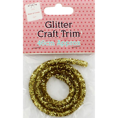 Gold Glitter Craft Trim 46cm image number 1
