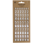 Silver Number Stickers: Pack of 61 image number 1