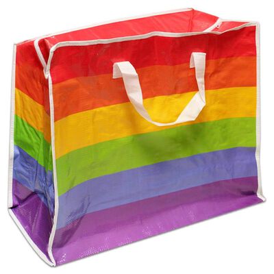 Rainbow Reusable Zip Shopping Bag image number 1