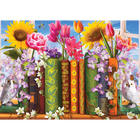 The Floral Bookshelf 500 Piece Jigsaw Puzzle image number 2