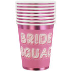 Pink Bride Squad Paper Cups - 8 Pack image number 1