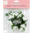 White Paper Rose Garland - 2m image number 1
