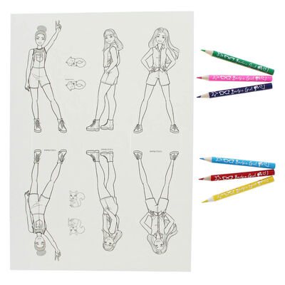 Barbie A4 Make & Colour Campsite Set image number 3