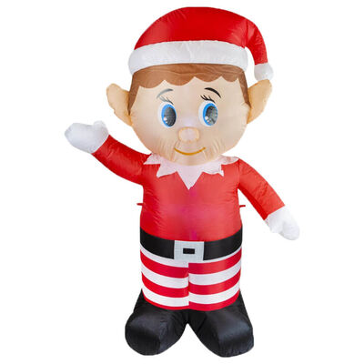 180cm LED Christmas Elf Inflatable Decoration image number 2