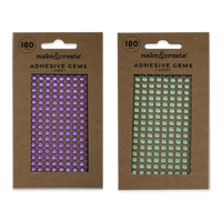 Assorted Rhinestone Stickers: Pack of 180