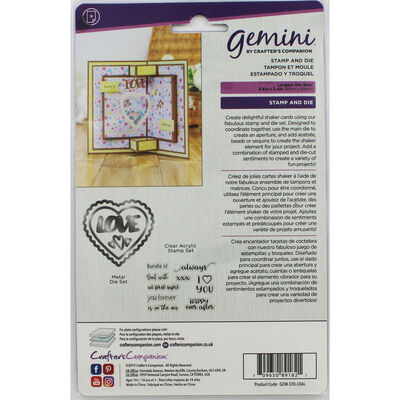 Gemini Shaker Card Stamp and Die Set - Love Always image number 2