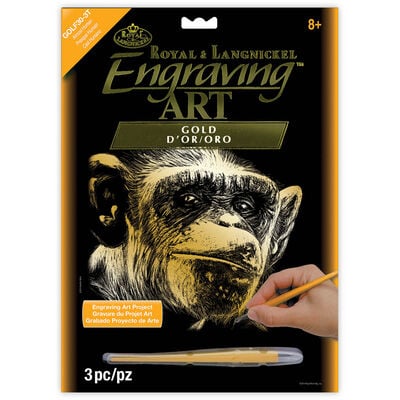 A4 Engraving Art Set: Almost Human Ape image number 1