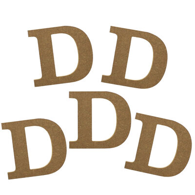 MDF Letter D: Pack of 5 image number 1