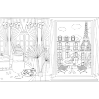 Coffee Breaks & Quiet Corners Colouring Book