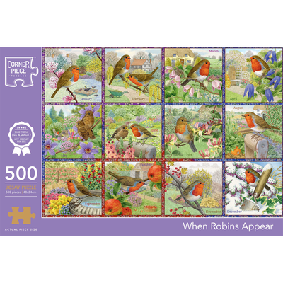 Robins 500 Piece Jigsaw Puzzle image number 1